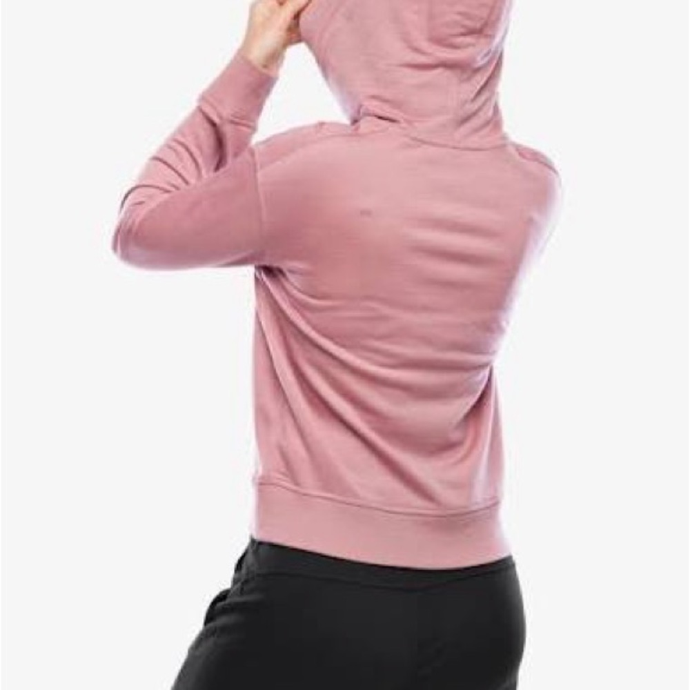 ICEBREAKER 
Merino Crush II Long Sleeve Hoodie - Women's Pink Crystal Sz Lg EUC - Picture 4 of 16